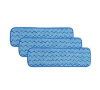 Housoutil Lot de 3 Lingettes de Nettoyage Réutilisables en Tissu Technique Bleu pour Balai à Franges, Tête de Vadrouille Remplaçable et Lavable pour Sol Propre