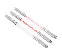 Housoutil Lot de 3 Stylos à Sourcils Brodés Double Pointe en Cristal Stylo en Métal Multicolore Outils de Maquillage Précis pour Tatouage et Épilation des Sourcils Usage Professionnel et
