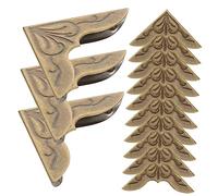 Housoutil Lot de 30 Protège-Coins De Livres en Métal Vintage, Protections d'angle Solide, Couvre-Bords Décoratifs pour Album Photo, Scrapbooking, Carnet 1mm