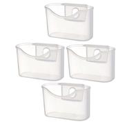 Housoutil Lot de 4 Boîtes Suspendues Mini en Polypropylène Transparent pour Réfrigérateur Organisateur de Sachets d'Épices Rangement Pratique et Compact Cuisine Bureau et Salon