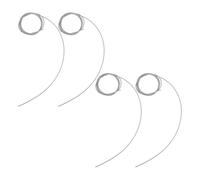 Housoutil Lot de 4 Cordes de Remplacement Filet de Panier de Basket-Ball 1,8 M en Acier Gainé Résistant aux Intempéries Attaches en Aluminium, Compatibles Cercles et Cadres pour