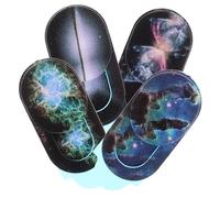 Housoutil Lot De 4 Couvercles Coulissants De Confidentialité pour Webcam D’Ordinateur Portable Et Tablette, Protection Glissante, Design, pour Télétravailleurs, Couleur Motif Univers Cosmique