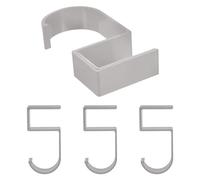 Housoutil Lot de 4 Crochets de Table sans Perçage pour Paquet à Main Gris Clair Support Robuste pour Suspendre Écouteurs Clés Parapluie et Paquet de Bureau Organisation Gain de Place