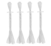 Housoutil Lot de 4 Mèches en Coton pour Lampe à Pétrole 4 Pcs Tube en Verre 1 CM Tête Diamètre Intérieur 3 MM Mèche de Lanterne à Huile Compatible Bougies DIY Usage Spirituel et