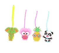 Housoutil Lot De 4 Mini-bouteilles En Silicone Couvercles Anti-déversement Porte-bouteilles À Main Pour Voyage Manchon De Dessin Animé Rechargeable