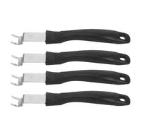 Housoutil Lot de 4 Pinces en Acier Inoxydable Lève-Grille avec Crochet, Ustensiles pour Barbecue Extérieur, Outils de Levage pour Plaques Chauffantes, Compatibles Barbecue, Accessoires