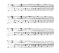 Housoutil Lot de 4 Pluviomètres Extérieurs en Verre Transparent 12 CM Tubes de Mesure des Précipitations Instrument de Jardin Pratique pour Collecte et Calcul Pluie
