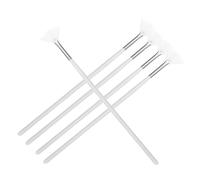 Housoutil Lot de 5 Pinceaux Applicateurs pour Masque Facial en Fibres Synthétiques Pinceaux Visage D’Éventail Blancs Adaptés pour Soins du Visage et Fond de Teint Outil Spa pour Usage