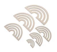 Housoutil Lot de 6 Anneaux en Bois Attrape-Rêves Arc-en-Ciel DIY Cadres Macramé Nuage pour Décoration Murale Couronne de Noël Mariage et Loisirs Créatifs Kit Artistique à Suspendre