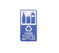 Housoutil Lot de 6 Autocollants Imperméables « Recyclage » en Vinyle 198 X 99 CM pour Poubelles et Bacs de Tri Résistants aux Intempéries et à la Décoloration pour Maison Bureau et