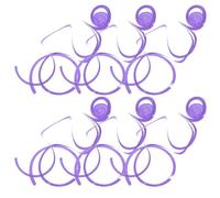 Housoutil Lot de 6 Décorations Spirales en Plastique Mauve Macaron Longues Spirales Suspendues pour Fêtes Mariage Anniversaire et Décoration Intérieure de Plafond Accessoires Déco