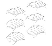 Housoutil Lot de 6 Porte-Savons en Acier Inoxydable Système D’Égouttage 3 Rectangulaires et 3 Ovales Organisateur de Savonnette pour Salle de Bain Cuisine Étagère Drainante Pratique et