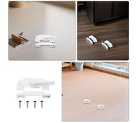 Housoutil Lot de 6 sets de Verrous de Fenêtre à Guillotine Blancs en Plastique Renforcé Verrou Coulissant Droit Gâche Compatibles Fenêtres Coulissantes Sécurisation et Isolation Phonique