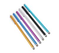 Housoutil Lot De 6 Stylets Capacitifs Universels pour Téléphone Et Tablette, Pointes en Fibre Remplaçables, Longueur Allongée Prise Confortable, Accessoires Écrans Tactiles Multimodèles, Mix Couleur
