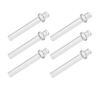 Housoutil Lot de 6 Tubes à Mèche en Verre pour Lampes à Huile, Accessoires Solide Adaptés aux Lampes à Alcool, Diamètre 4 MM Longueur 25 MM, Usage Intérieur et Professionnel