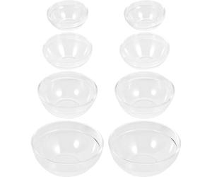 Housoutil Lot de 8 Bols en Acrylique Blanc pour Huiles Essentielles, Bol Plastique Sûr pour Massage à Domicile ou Salon de Beauté