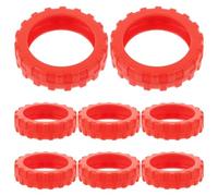 Housoutil Lot de 8 Housses Rouges en Silicone pour Roues de Valise, Protège Planchers en Bois Franc et roulettes de Bagages, pour Voyage