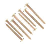 Housoutil Lot de 8 Piquets D'arpentage en Acier Galvanisé 10 Cm, Clous de Repères Topographiques pour Jardin Extérieur, Bornes de Limite de Propriété Robustes pour Marquage et Relevés