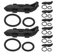 Housoutil Lot de 8 Set de Set de Porte-hameçons pour Canne à Leurre en Abs et Caoutchouc, Design Rapide Anti-emmêlement, Accessoires Essentiels pour Pêcheurs Passionnés