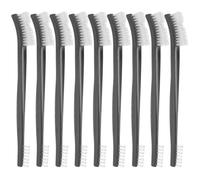 Housoutil Lot de 9 Brosses de Nettoyage Double Embout en Plastique Petite Brosse pour Interstices et Fentes Kit Multifonction pour Voiture la Cuisine et Salle de Bain Accessoire