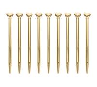 Housoutil Lot De 9 Stylos Rétractables En Métal Avec Clé Pour Signature Pour La Saint-Valentin Pour Enfants Pour Le Bureau Pour L'École Pour Femmes Dorés