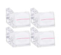 Housoutil Loupe Grossissante pour Travail du Bois Plaque Déflecteur en Plastique Transparent, Accessoire de Scie Circulaire à Double Trou, Lot de 4 Pièces, Utilisation Professionnelle