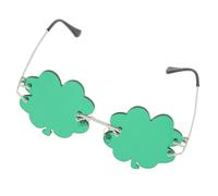 Housoutil Lunettes de Soleil sans Monture Vertes Fête Saint Patrick, Légères et Résistantes en Alliage et Pc, Accessoire pour Soirées Festives
