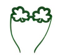 Housoutil Lunettes Trèfle Vertes pour Soirée Cosplay St Patrick's Day, Structure Solide en Plastique, Légères et Amusantes, Lot de 2 Pièces pour Fête Dansante