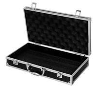 Housoutil Mallette métallique avec cadenas rangement d'instruments de test Grand étui rigide Valise d'essai Alliage d'aluminium Valise Homme Petits Outils Outillage