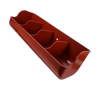 Housoutil Mangeoire à Cochons 4 Compartiments en Plastique Rouge Brun Mangeoire Multi-Porc Solide Résistante aux Chocs Alimentation Propre pour Élevage Porcin