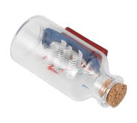 Housoutil Maquette de Bateau de Croisière en Verre Mini Décoration Océanique Bouteille de Dérive Souvenir Accessoire Décoratif pour Bureau et Maison Présent Thématique Marine