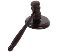 Housoutil Marteau de Juge Bois Naturel avec Base Portable Robuste pour Jeu Éducatif et Costume de Juge Outil de Rôle pour Garçon Fille