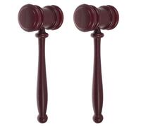 Housoutil Marteau de Juge Éducatif en Plastique Marron, Lot de 2 Pièces Son Clair, Accessoire de Costume pour Garçon et Filles, pour Jeux de Rôle et Enchères