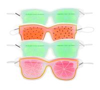 Housoutil Masque Oculaire Rafraîchissant en Gel Pvc 4 Pièces Carré Transparent Multicolore pour Garçon et Filles Compresses Froides Anti-poches Soin Yeux Fatigués Usage Couleur Aléatoire