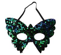 Housoutil Masque Vénitien Femme Vert à Sequins pour Célébration Halloween | Accessoire Élégant en Polyester, Confortable et Simple à Porter, pour Soirées à Thème Vénitien et Bal Masqué