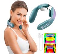 Housoutil Masseur de Cou Électrique et Réglable en Abs Intelligent Chauffage Rapide Appareil de Massage Cervical Portable et Soulagement des Douleurs pour Détente