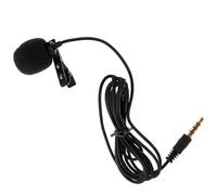 Housoutil Microphone à Condensateur Bruit en Plastique et Alliage Noir Micro-Cravate pour Podcast et Enseignement à Distance pour Activités en Extérieur et Intérieur