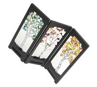 Housoutil Mini Paravent Chinois Pliant 1 Pièce en Acrylique Robuste Écran Feng Shui Décoratif Traditionnel Asiatique Séparateur de Bureau Compact pour Maison et Espace Professionnel