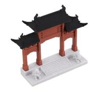 Housoutil Miniature Chinese Gate Ornament Ancient Architecture Model for Aquarium Micro Landscaping and Bonsai Decoration
