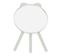 Housoutil Miroir De Maquillage Créatif à Oreilles De Chat avec Peigne Miroir sur Pied Stable pour Bureau Et Chambre HD Décoratif pour Filles Et Apprenantes Cadeau Élégant Vert