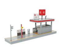 Housoutil Modèle De Station De Métro Plastique Accessoire De Scène DIY pour Garçon Fille Jouet Plate-Forme Ludique Et Réaliste pour Décor Train Miniature