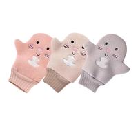 Housoutil Moufles de Bain Exfoliants pour Garçon et Filles Dessin Animé 3 Pièces en Fibre de Viscose et Éponge Composite Doux Unisexe pour Bain Couleur Aléatoire