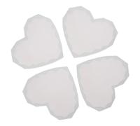 Housoutil Moule en Silicone Antiadhésif et Facile à Nettoyer Forme de Cœur 4pcs pour Résine Époxy pour Projets DIY et Créations Artisanales