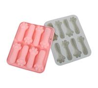 Housoutil Moules en Silicone 2 Pcs Forme Patte de Chat 8 Cavités Bleu et Rose Antiadhésif Résistant Haute Température pour Pâtisserie Glaçons Biscuits Chocolat Décorations