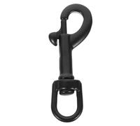 Housoutil Mousqueton Pivotant Simple en Acier Inoxydable 316 Noir 65 MM Crochet de Plongée Robuste et Antirouille Clip à Gâchette pour Plongée Animaux et Usages Extérieurs