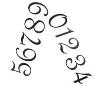 Housoutil Numéros de Maison Adhésifs en Acrylique Noir Design Moderne et Élégant 10pcs Autocollants Faciles à Lire pour Portes et Boîtes aux Lettres pour Murs en Bois