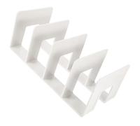 Housoutil Organisateur de Documents en Acrylique Blanc 4 Compartiments, Support Multifonction pour Bureau, Porte-Livres et Rangements Papiers, Étagère Pratique pour Classement