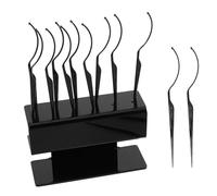 Housoutil Outil de présentation des cils avec support plastique noir et 12 lentilles d'essai pour organisation facile en zones de maquillage personnelles
