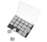 Housoutil Palette de Maquillage Magnétique Vide avec 20 Godets Métalliques Amovibles Plateau en Métal Blanc 2046 Pinceau Inclus Rangement Compact et Portable pour Fards à Paupières