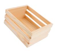 Housoutil Panier en Bois Ajouré Mini pour Rangement Bureau Boîte de Rangement Vintage Compacte en Bois Naturel Petite Caisse Décorative pour Organiser Fournitures et Accessoires
